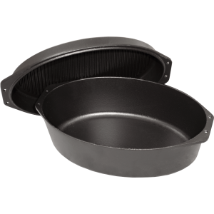 Oval casserole with lid